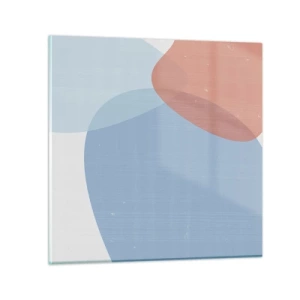 Üveg kép - Pasztell kapcsolatok - 30x30 cm