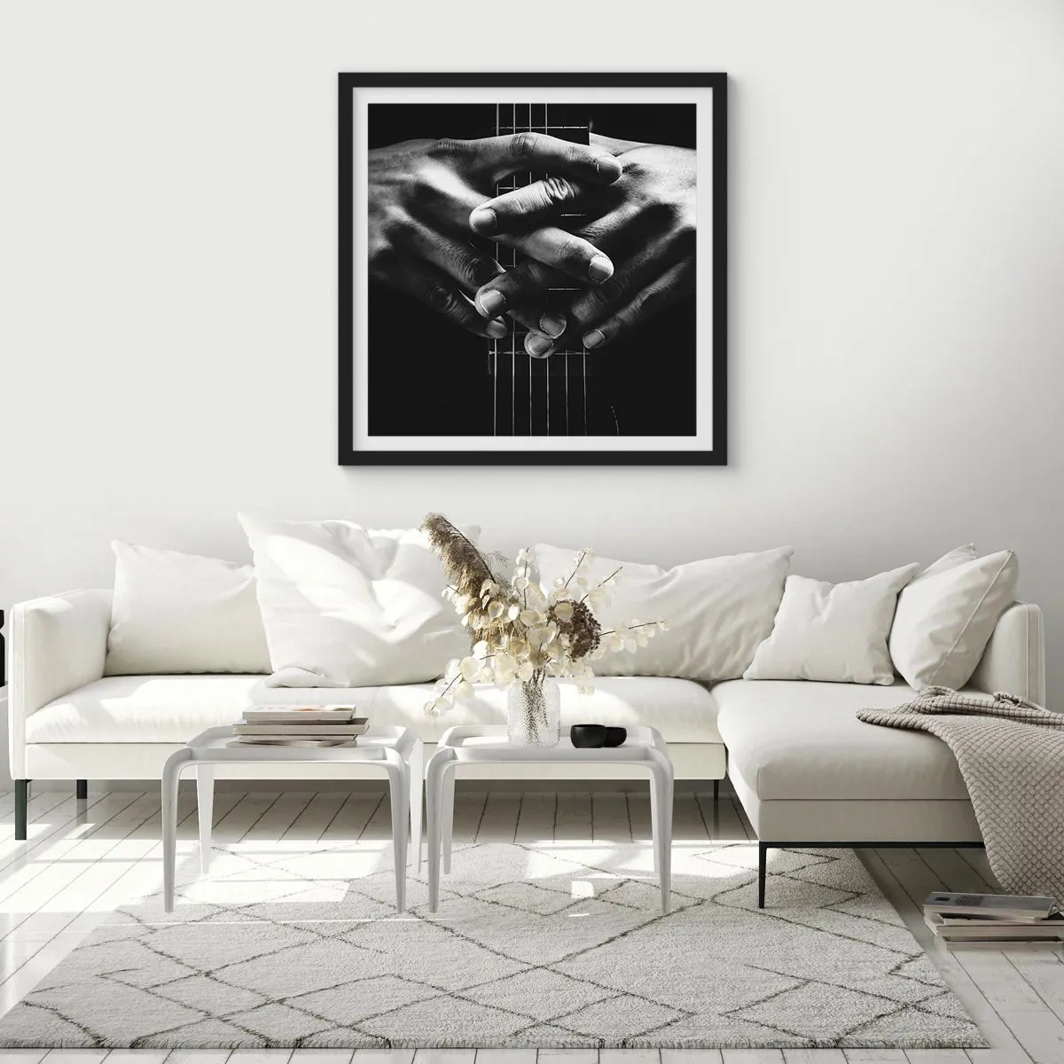 Poszter fehér keretben - Művész imája - 60x60 cm