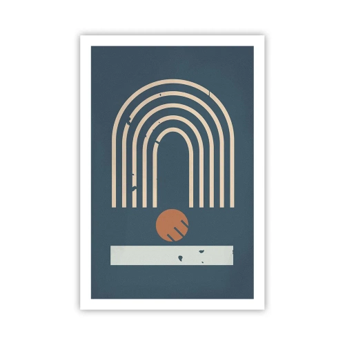 Poszter - Geometria sötétkék háttéren - 61x91 cm