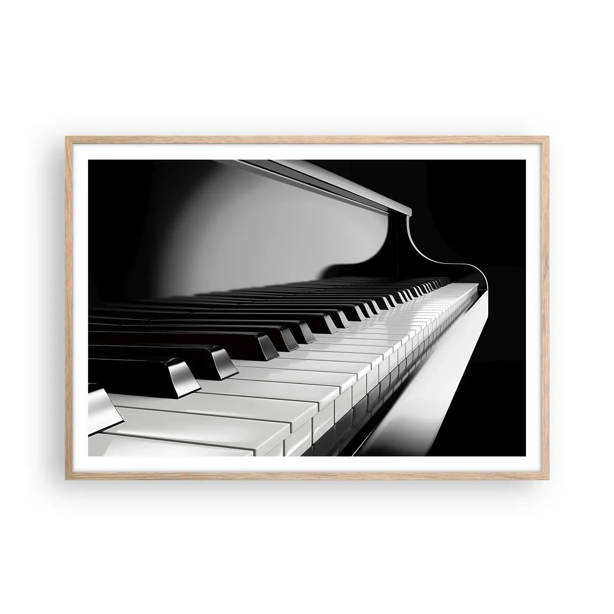 Poszter világos tölgy keretben - A formák és színek harmóniája - 100x70 cm