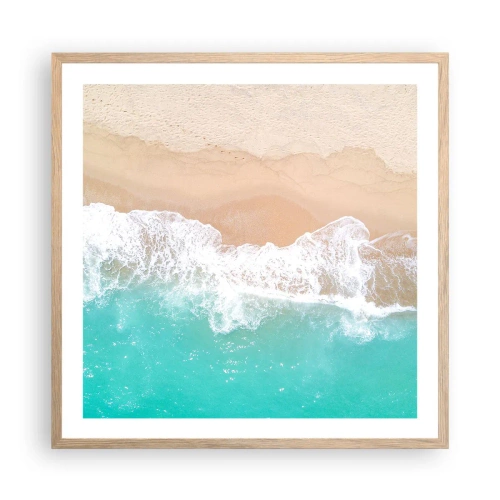 Poszter világos tölgy keretben - Simogató érintés - 60x60 cm
