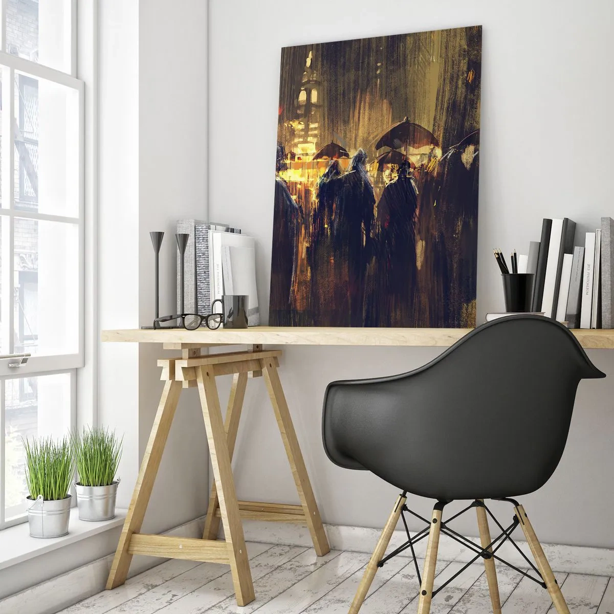 Üveg kép - Az eső imádói - 50x70 cm