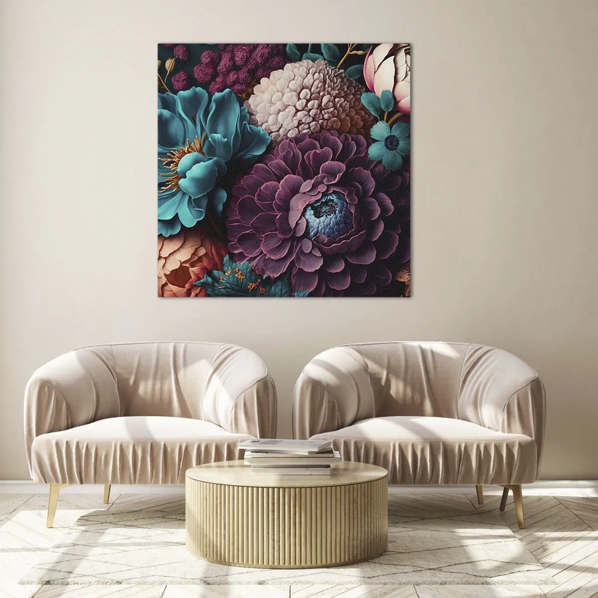 Üveg kép - A természet bőségében - 50x50 cm