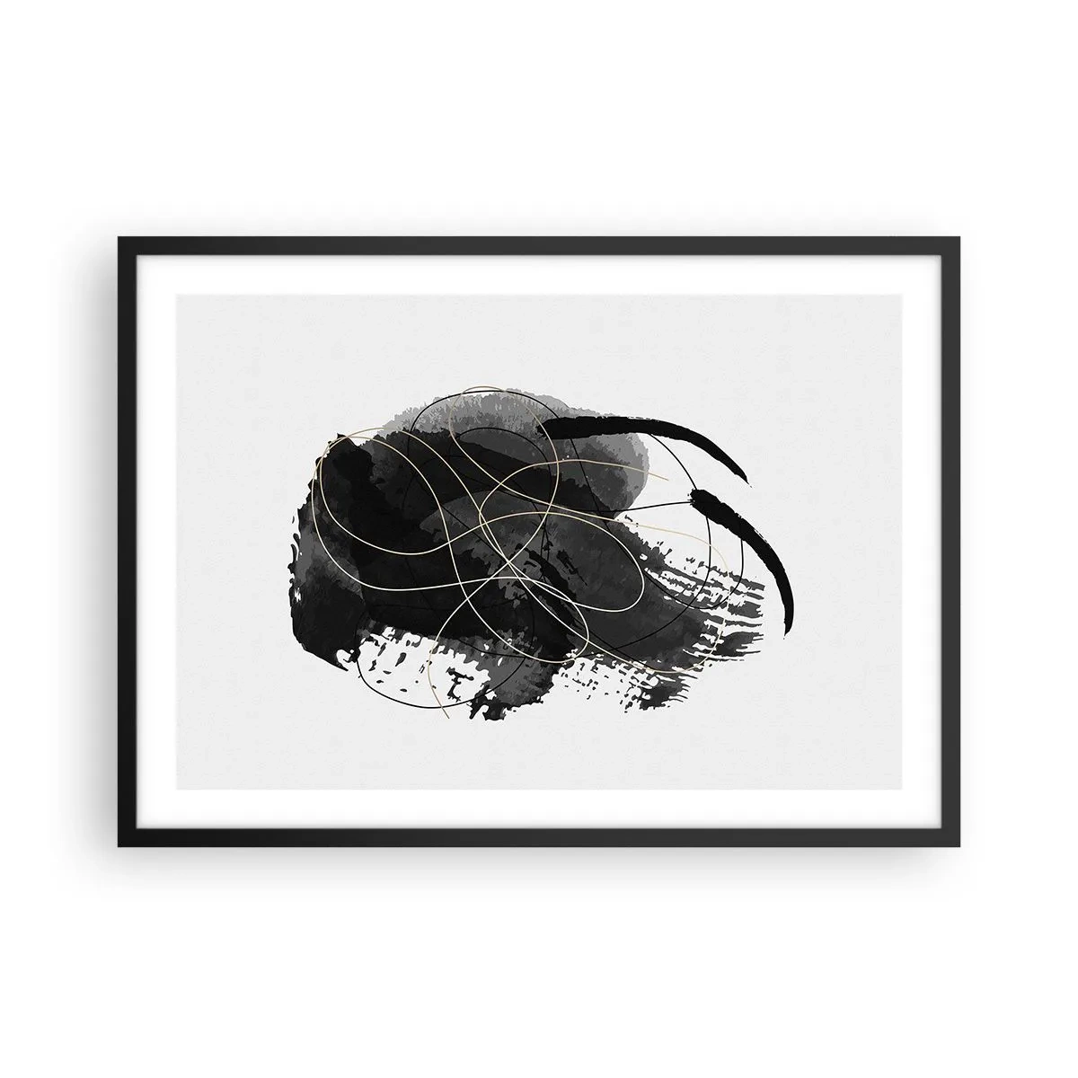 Poszter fehér keretben - Feketéből készült - 70x50 cm