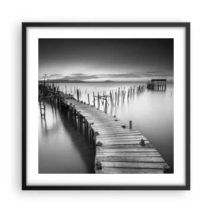 Poszter fehér keretben - Egy elfeledett part békéje - 50x50 cm