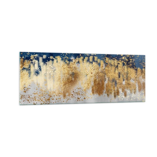 Üveg kép - Modern kompozíció csillogással - 140x50 cm