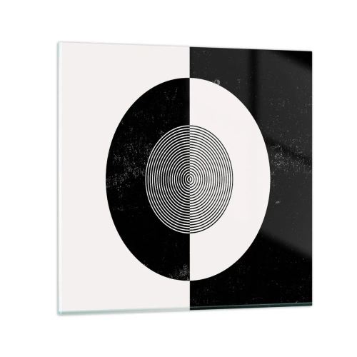 Üveg kép - Harmónia fekete-fehérben - 40x40 cm
