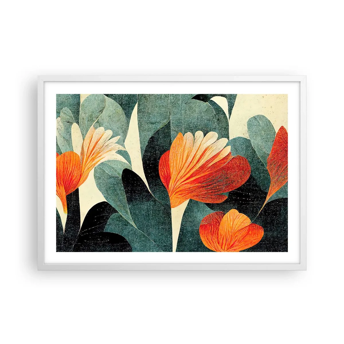 Poszter fekete keretben - A trópusok forrósága és a zöldellő hűvösség - 70x50 cm