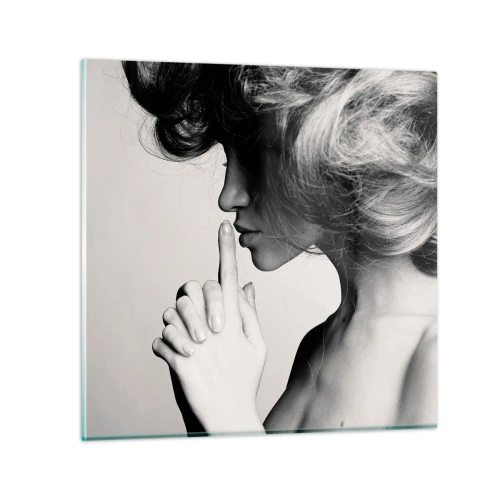 Üveg kép - Magára hallgatva - 70x70 cm