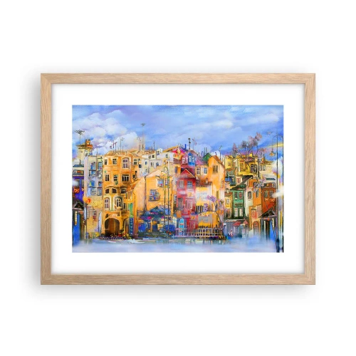 Poszter világos tölgy keretben - Együtt vagyunk - 40x30 cm