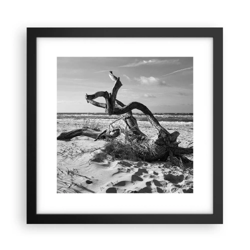 Poszter fehér keretben - Tengeri szobor - 30x30 cm