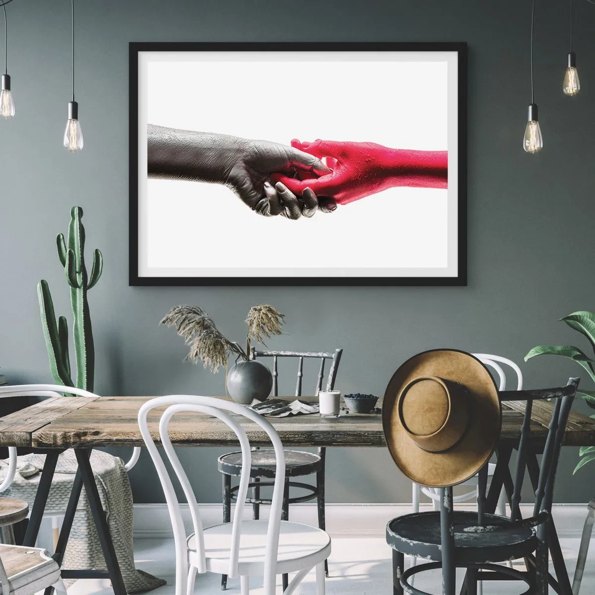 Poszter fehér keretben - Együtt, bár mások - 100x70 cm