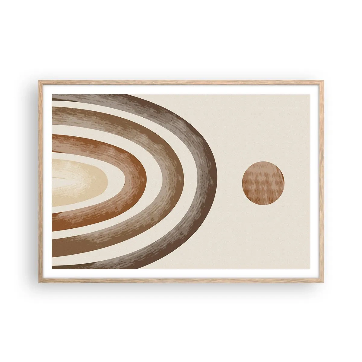 Poszter világos tölgy keretben - Egy messzi-messzi galaxisban - 100x70 cm