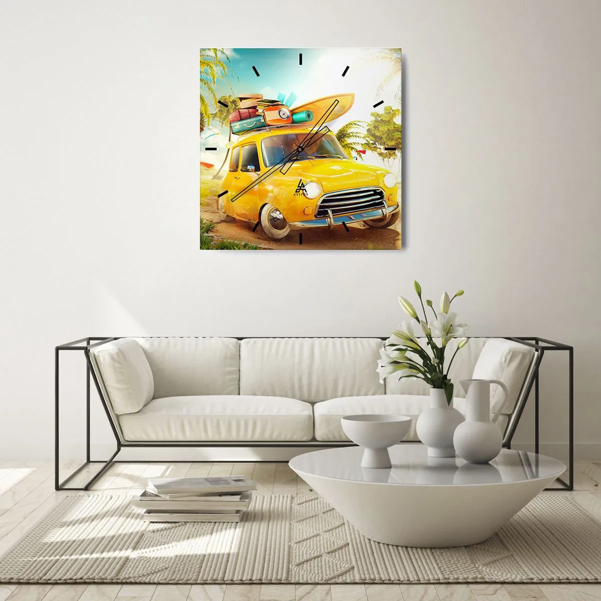 Falióra, Óra - Utazás több mosolyért - 30x30 cm