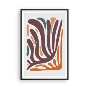 Poszter fehér keretben - Sugárzó organikus kompozíció - 61x91 cm