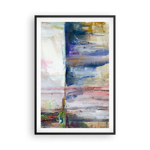 Poszter fehér keretben - Színes benyomások és társítások - 61x91 cm