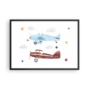 Poszter fehér keretben - Pilóta, várunk! - 70x50 cm