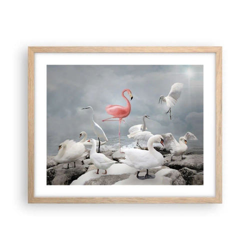 Poszter világos tölgy keretben - Hogy kerültem ide? - 50x40 cm