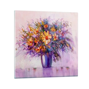 Üveg kép - Édes illata van, édesen néz ki - 30x30 cm