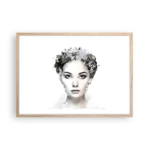 Poszter világos tölgy keretben - Rendkívül stílusos portré - 70x50 cm