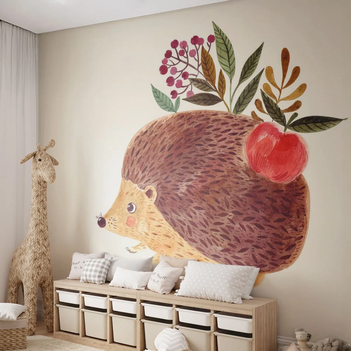 Fotótapéta Premium Sand - És máris kedvelsz engem - Sündisznó, Gyerekeknek, Gyerekszoba - 100x70 cm