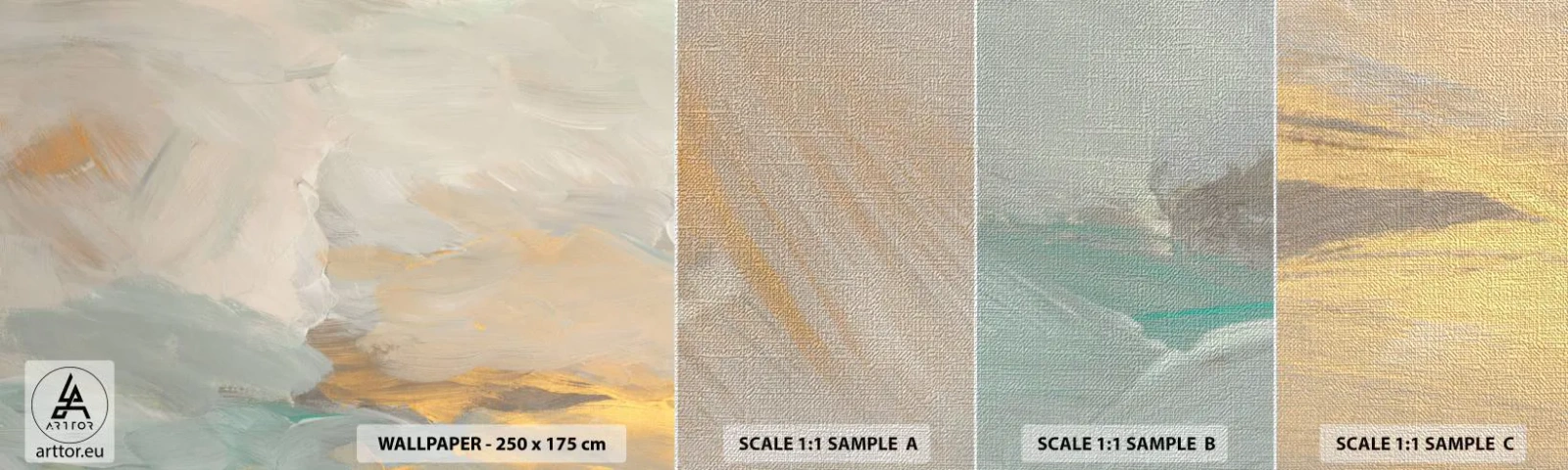 Fotótapéta Minta Premium Canvas - Absztrakció - a szelídség földje - Darab, Fényes, Minimalista - 100x30 cm