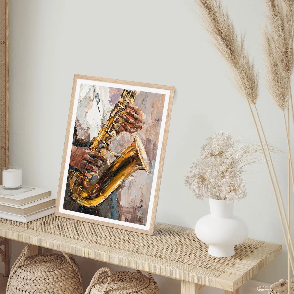 Poszter világos tölgy keretben - Itt az idő egy szólóra - 30x40 cm