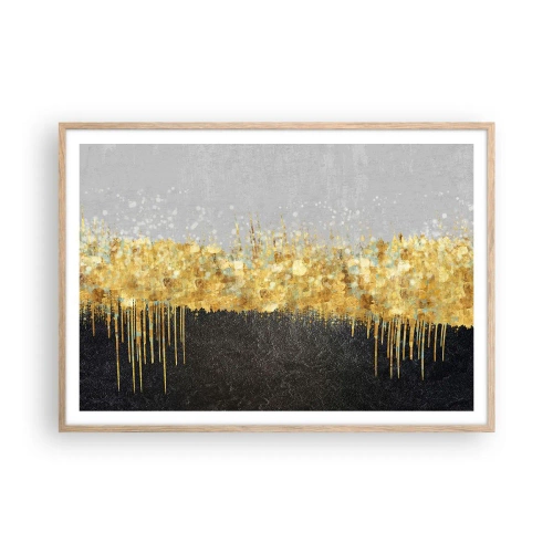 Poszter világos tölgy keretben - Befelé és felfelé - 100x70 cm