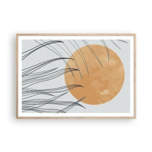 Poszter világos tölgy keretben - Mindig a nap felé - 100x70 cm