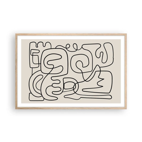 Poszter világos tölgy keretben - A nyomonkövetésben - 91x61 cm