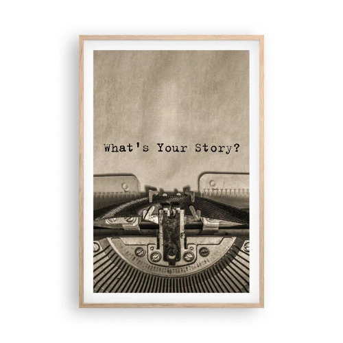 Poszter világos tölgy keretben - Meséld el - 61x91 cm