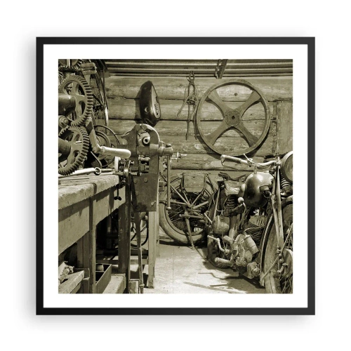 Poszter fehér keretben - Władek bácsi fészerében - 60x60 cm