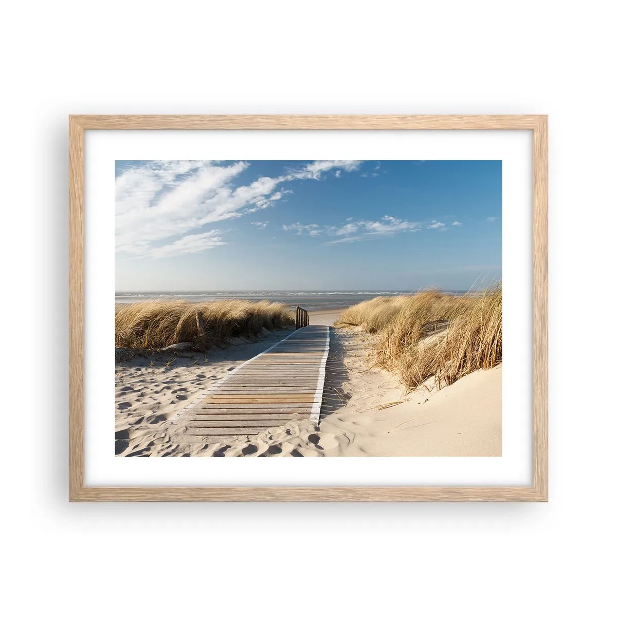 Poszter világos tölgy keretben - A dűne mögött, a fű susogásában - 50x40 cm