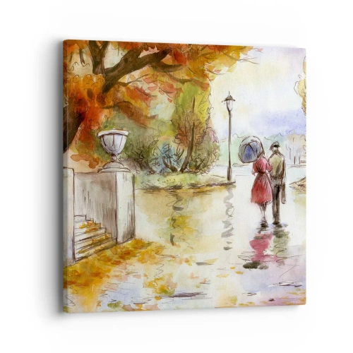 Vászonkép - Romantikus ősz a parkban - 40x40 cm