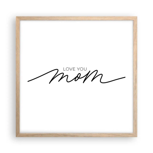 Poszter világos tölgy keretben - Nagy megrázás - 50x50 cm