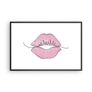 Poszter fehér keretben - Készen állsz a csókra? - 91x61 cm