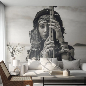 Fotótapéta Premium Sand - Csak a keleti zene - Nő, Boho, Ékszerek - 100x70 cm