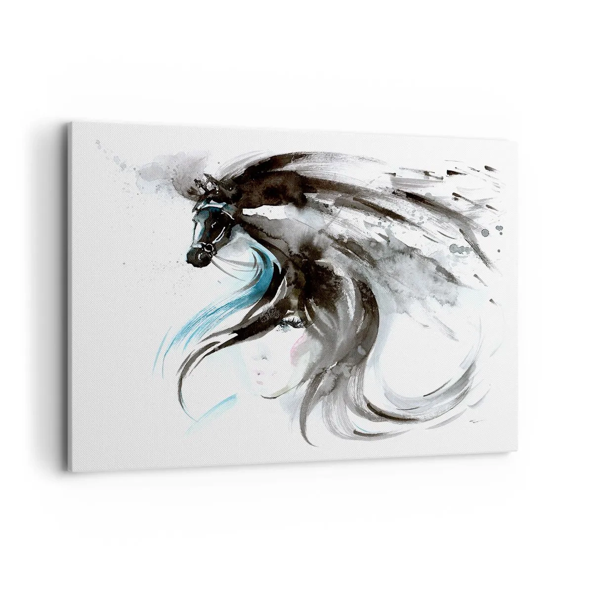 Vászonkép - Fekete Herceg Vágtája - 100x70 cm