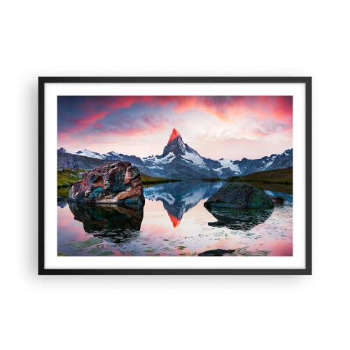 Poszter fehér keretben - A hegyek szíve forró - 70x50 cm