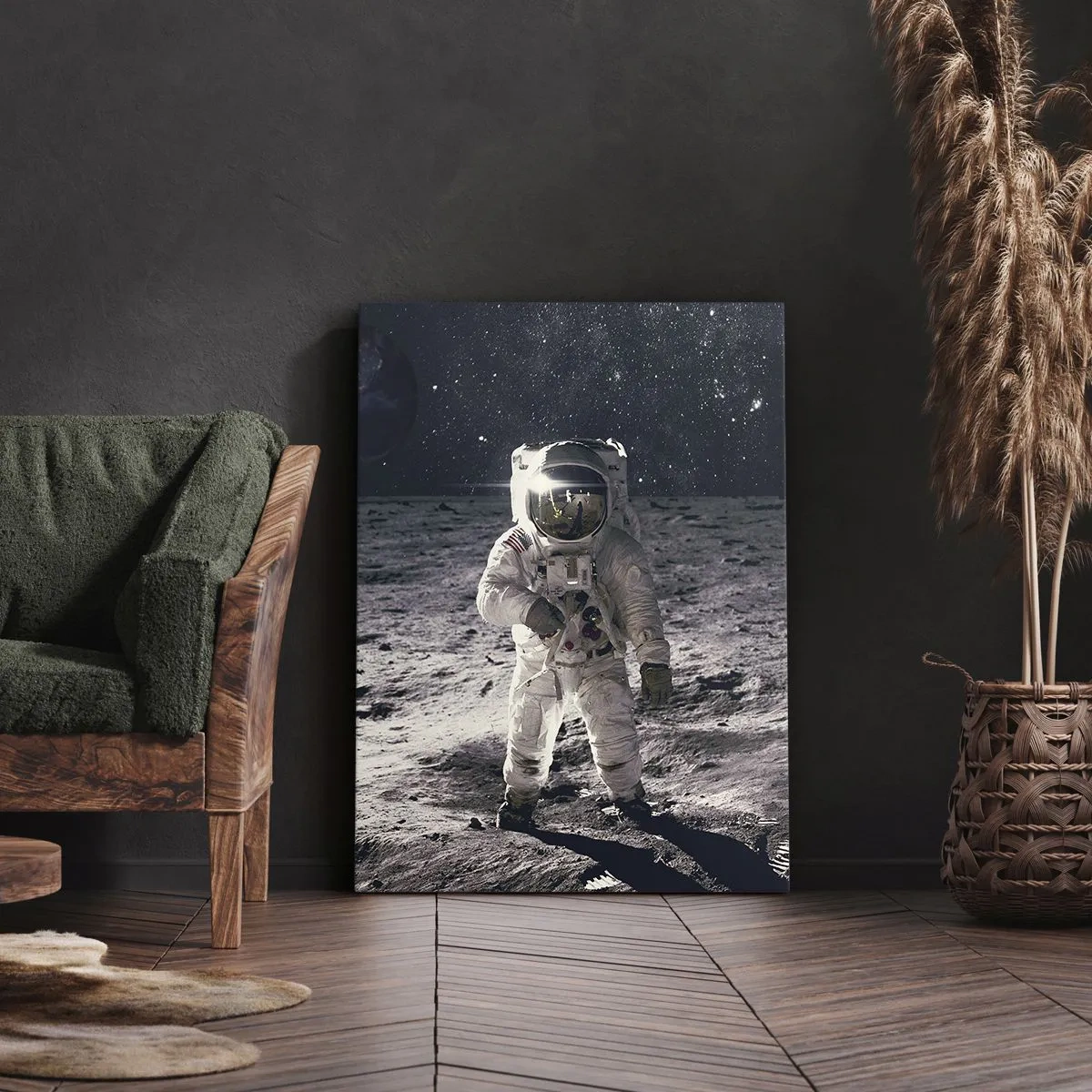 Vászonkép - Üdvözlet a Holdról - 45x80 cm
