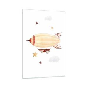 Üveg kép - Léghajó - 80x120 cm