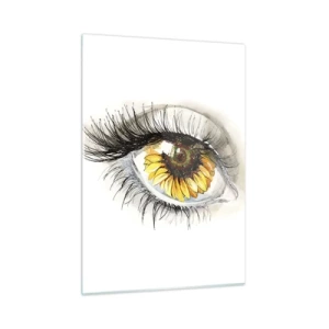 Üveg kép - Tekintet forró mint a nyár - 50x70 cm