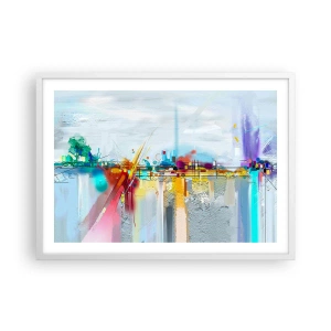 Poszter fekete keretben - Az öröm hídja az élet folyóján - 70x50 cm