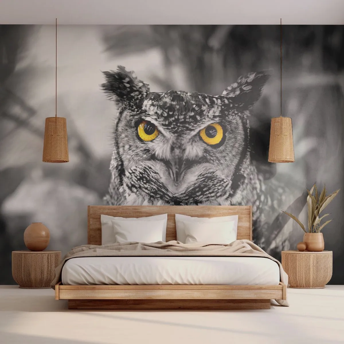 Fotótapéta Premium Sand - Semmi sem fog elbújni - Madarak, Bagoly, Természet - 100x70 cm