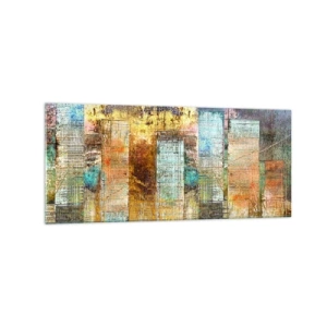Üveg kép - Napfényes metropolisz - 120x50 cm