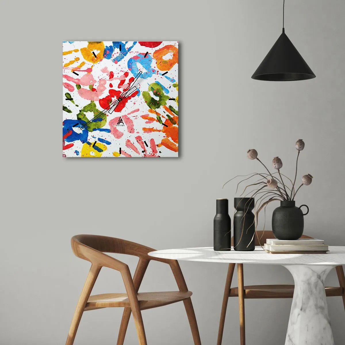 Falióra, Óra - Kövesd a nyomokat - 30x30 cm