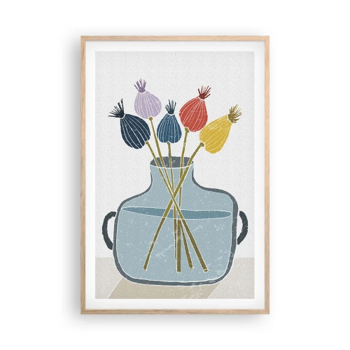 Poszter világos tölgy keretben - Mint egy mákszem - 61x91 cm