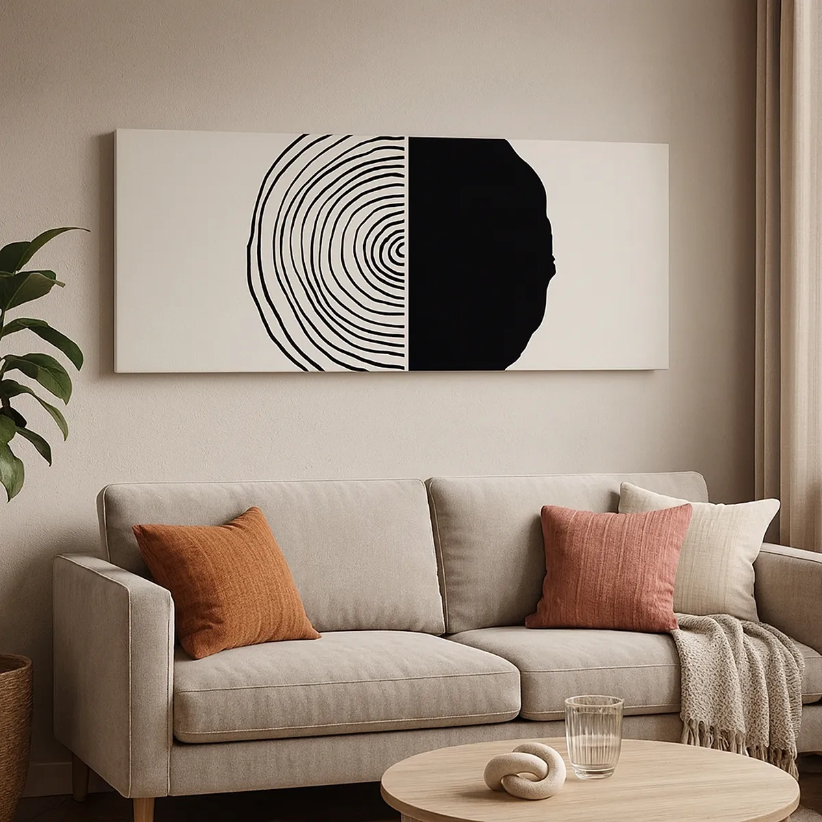 Vászonkép - Fele fele - 30x30 cm