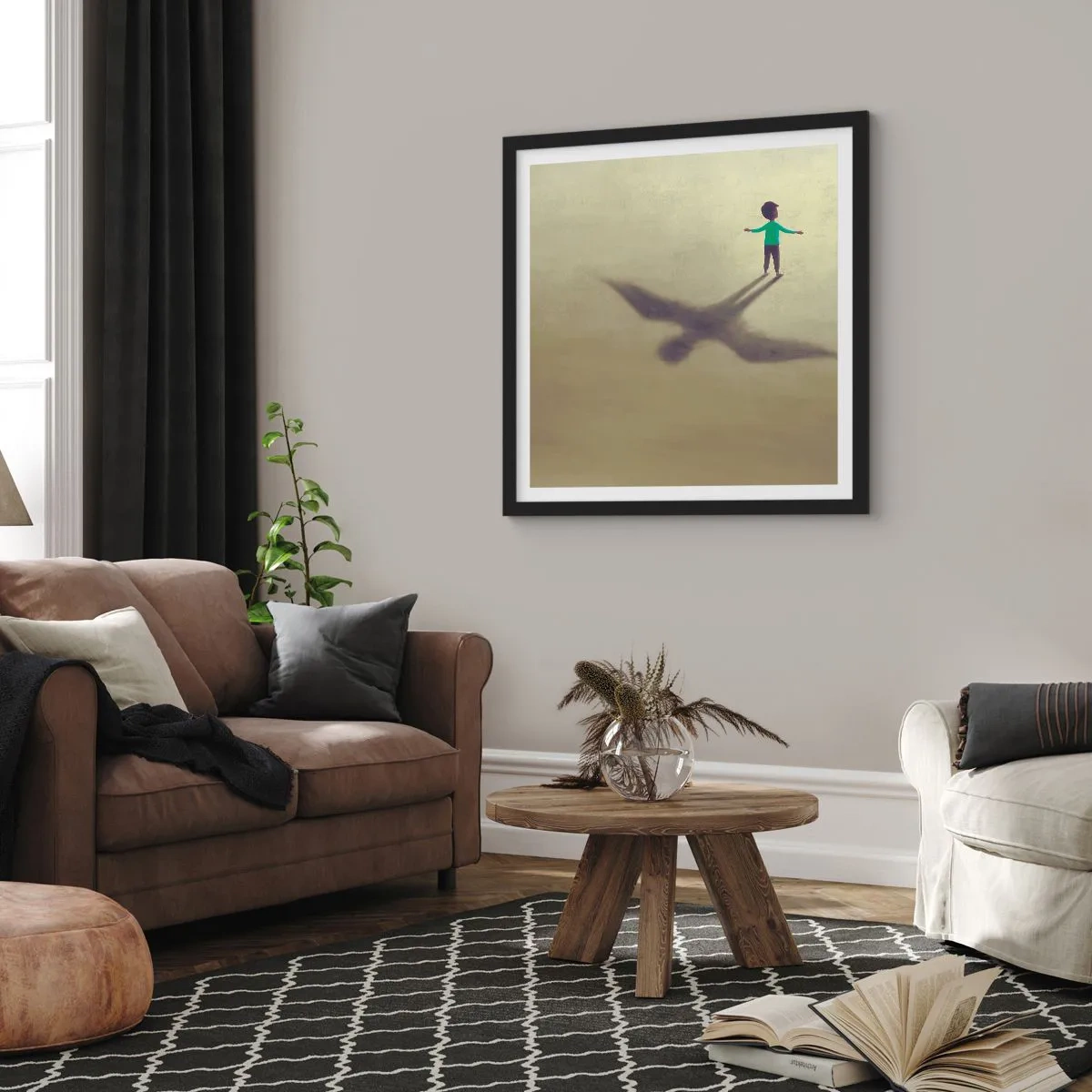 Poszter fehér keretben - A jövő hőse - 60x60 cm