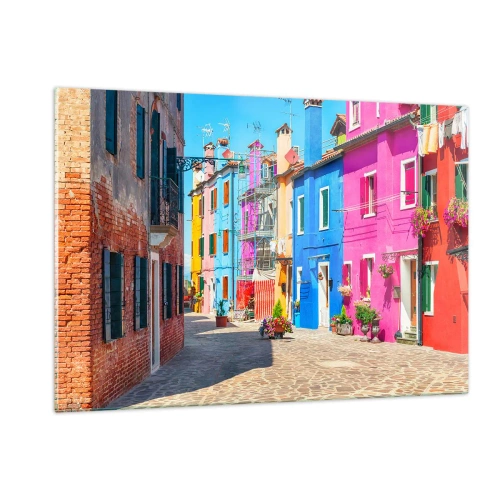 Üveg kép - Város "A papagájoknál" - 120x80 cm